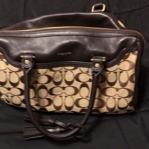 Coach tan and brown 12 inch Wand 9 long